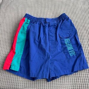 Vintage 80s/90s color block sea drifter swim trunks XL